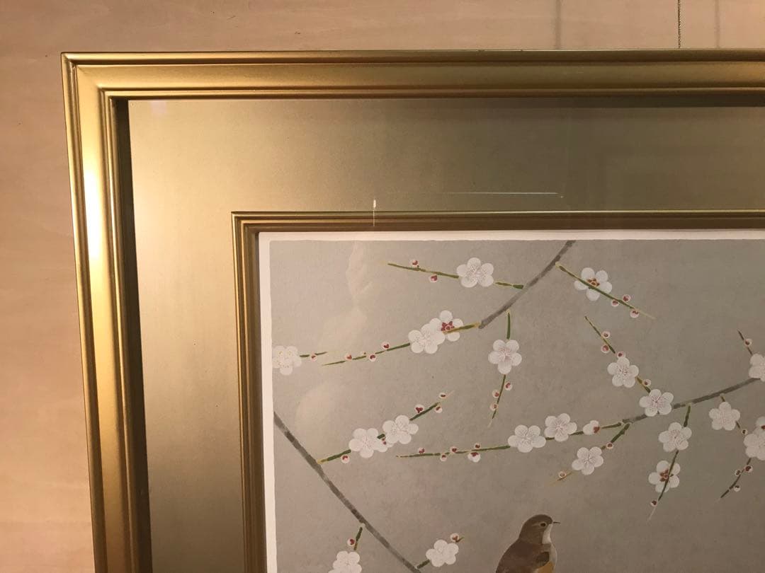 上村淳之　「待春」　シルクスクリーン　直筆サイン・落款・作品証明シール有り