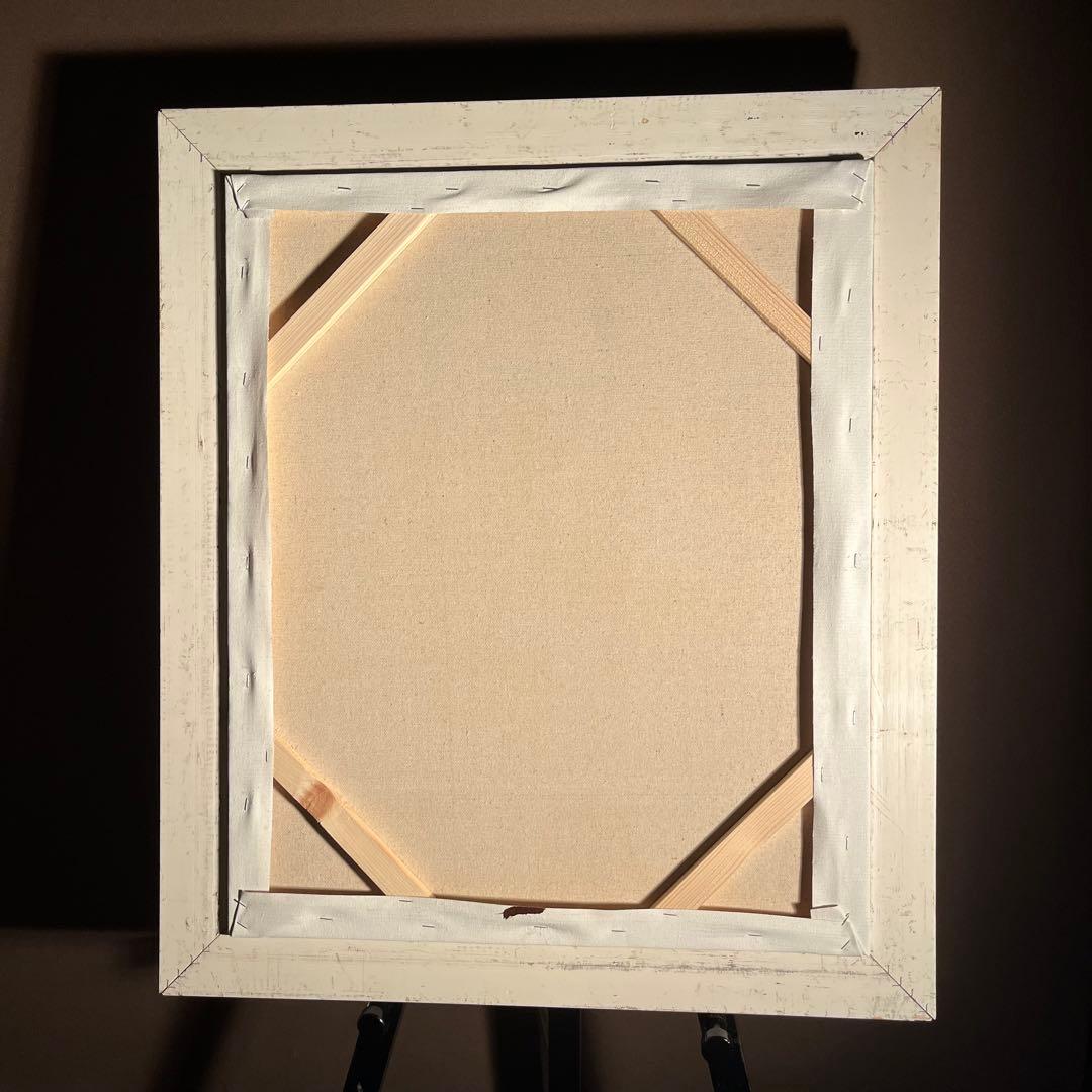 ★秀作★ 手書き油絵 花瓶のひまわり 肉筆絵画 額付き インテリア 油彩画