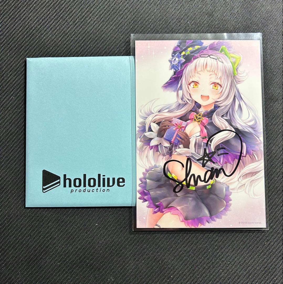 ホロライブ 紫咲シオン 1周年記念 直筆サイン入りポストカード 美品