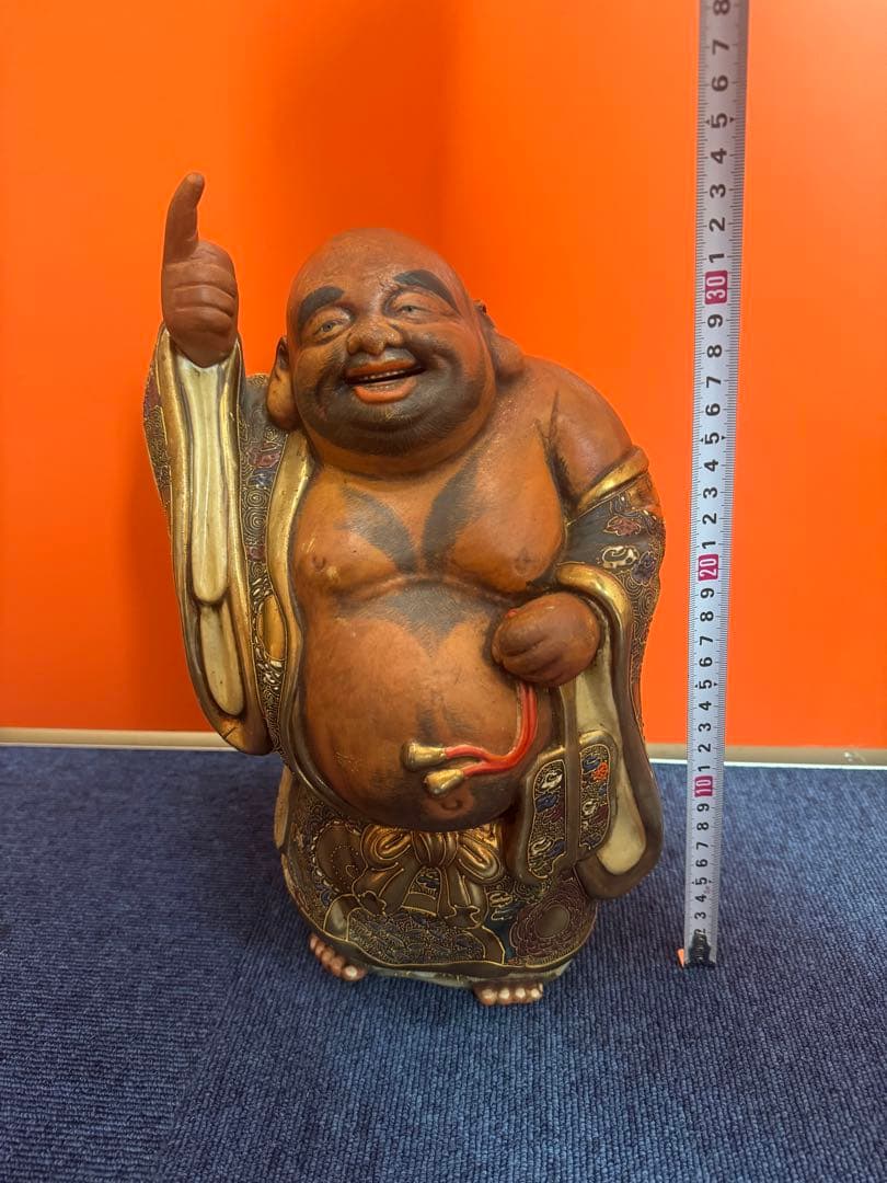 1739 九谷焼　布袋　縁起物 七福神 置物 神仏物 アンティーク 時代物