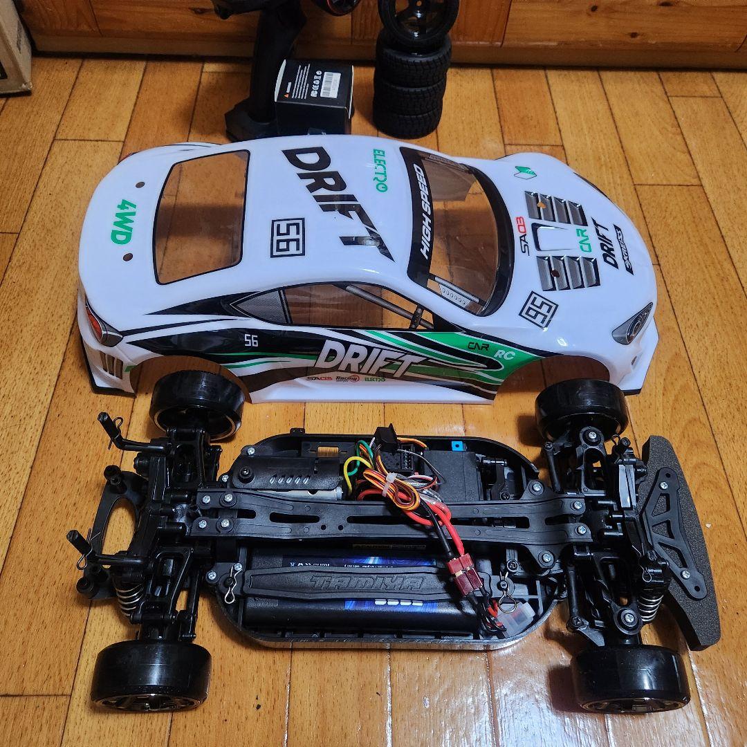 タミヤ ドリフト ラジコン フルセット　TT01　白　86　　③　　　　tt02