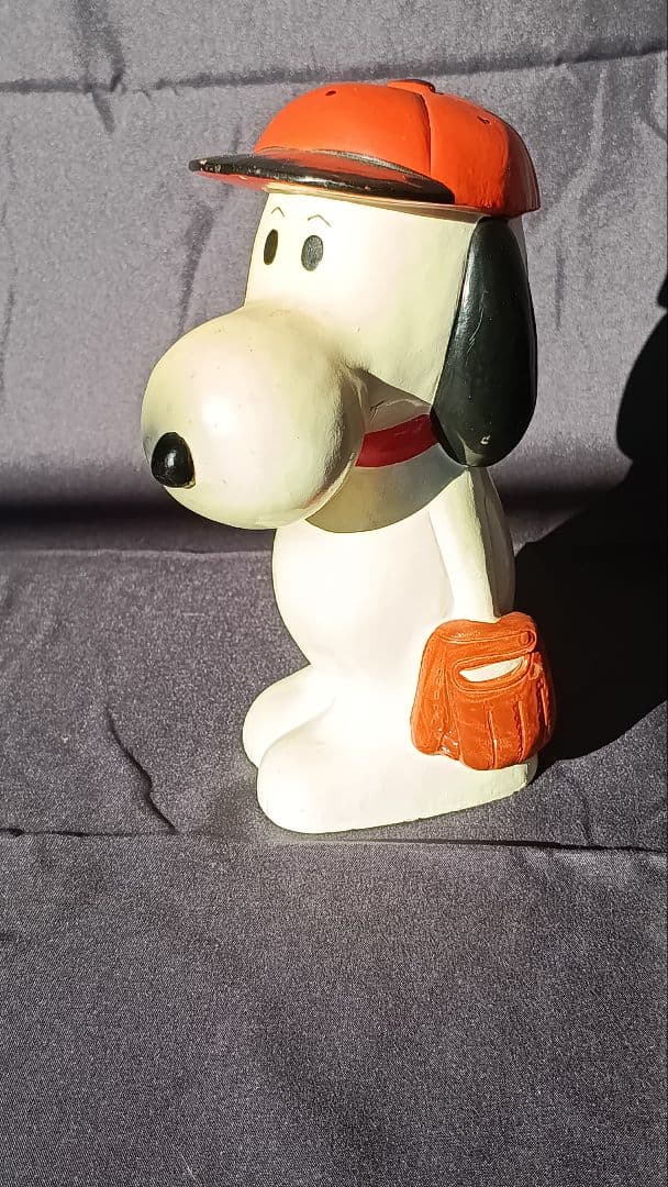 スヌーピー 貯金箱 ベースボール Determind 70年代 アメトイ