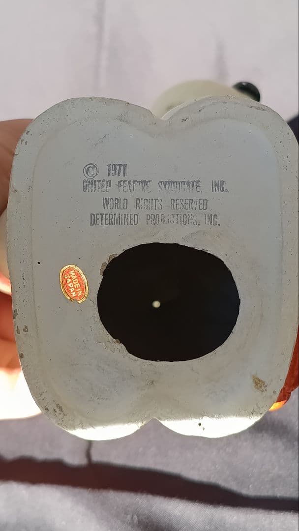 スヌーピー 貯金箱 ベースボール Determind 70年代 アメトイ