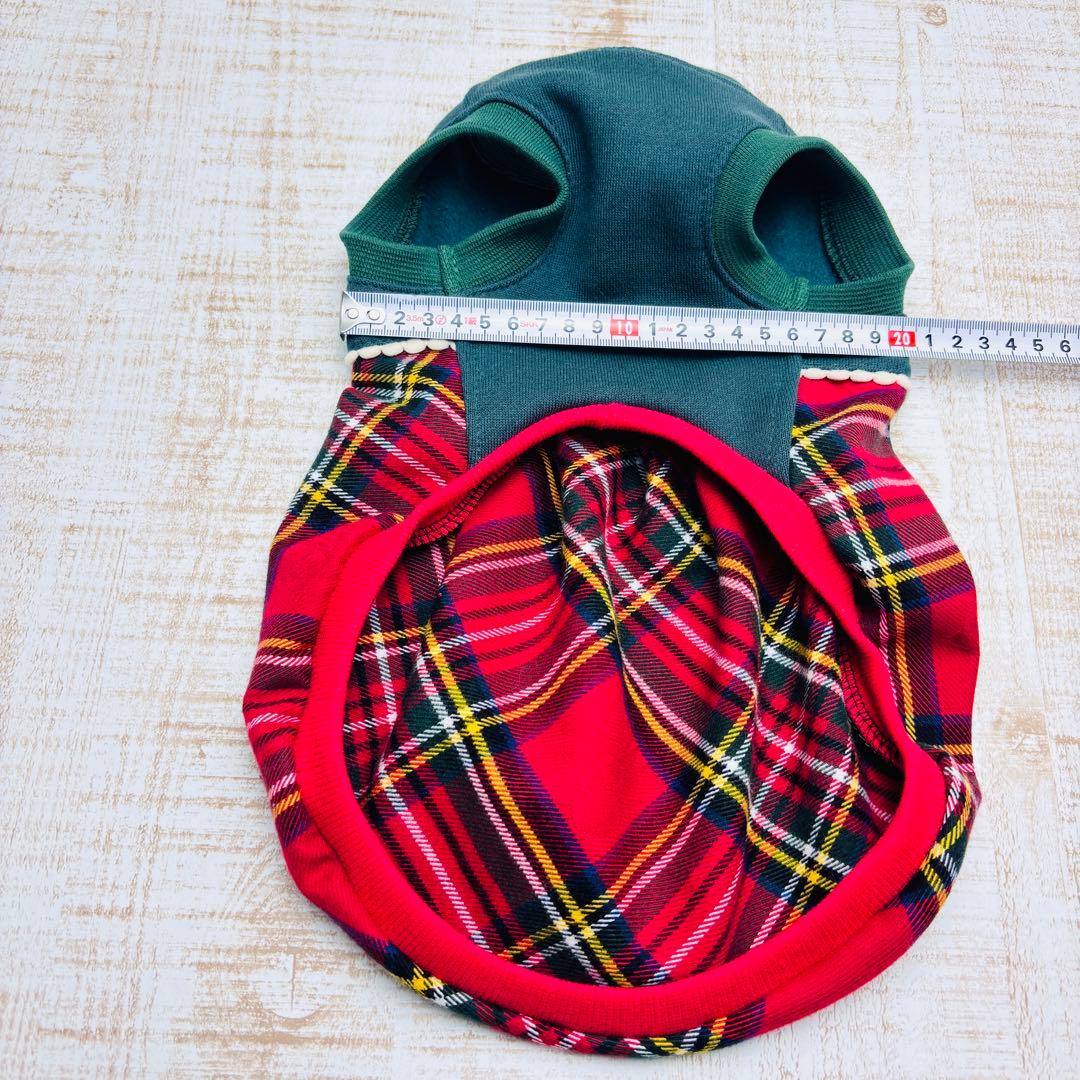 【オーダーページ】犬服　クリスマスカラーのバルーンワンピース