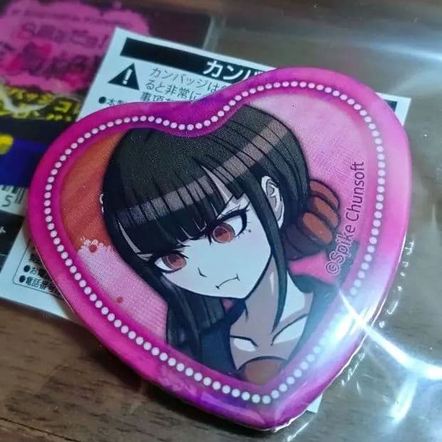 ダンガンロンパ　ナンジャタウン　テレ顔　ハート缶バッジ　春川魔姫