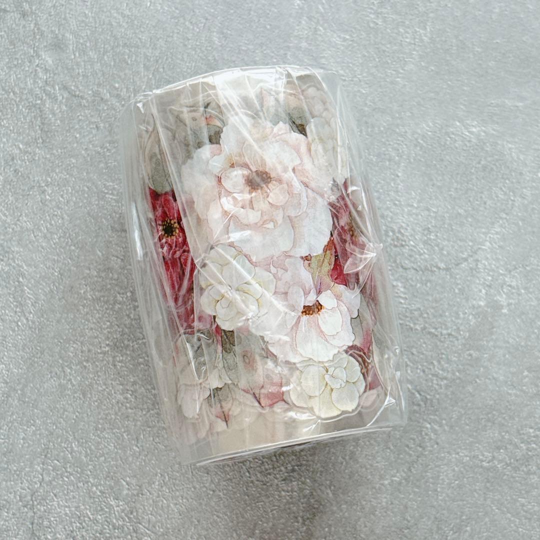 繁花文创《霜红棕染》海外マスキングテープ　マステ 【2663】