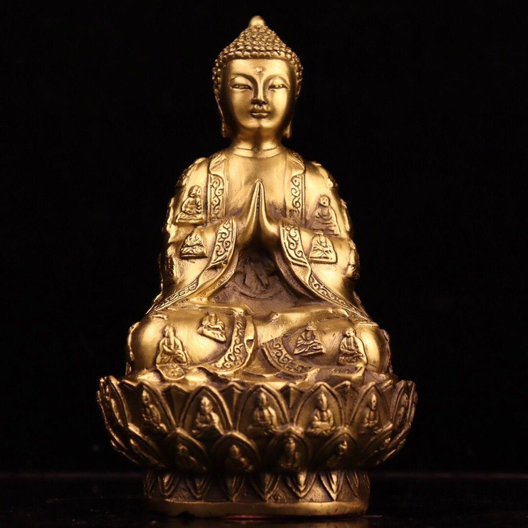 仏教美術 仏像 万仏朝宗千面如来仏 銅製 銅器