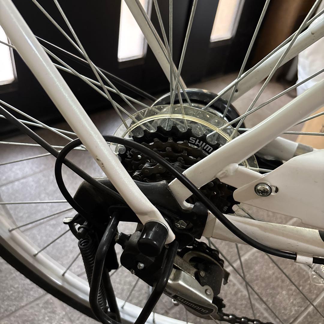 【美品】※直接引き取り 自転車 ママチャリ 前後カゴ付き ミラー付き