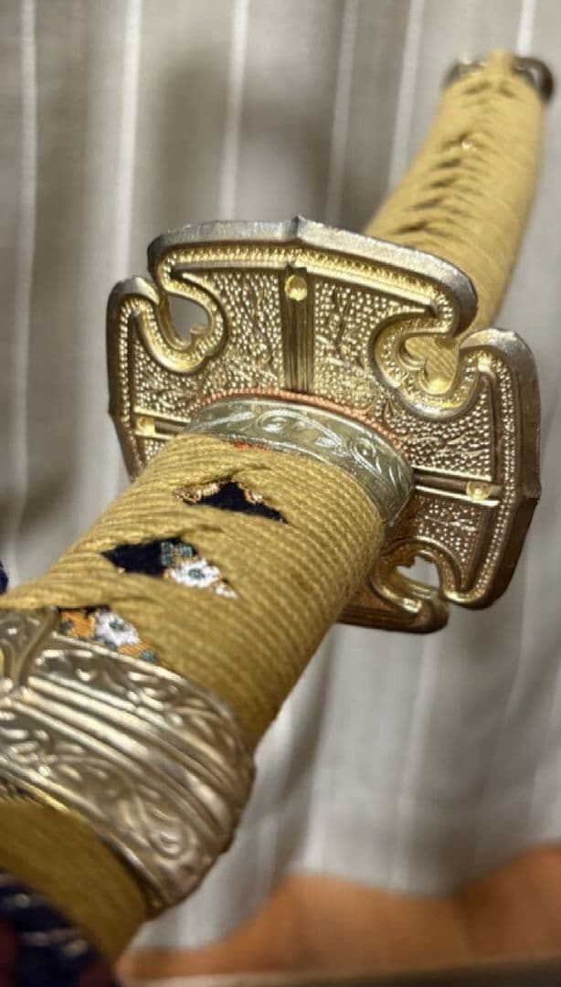 【美品】高級模擬刀 梨地鞘 陣太刀