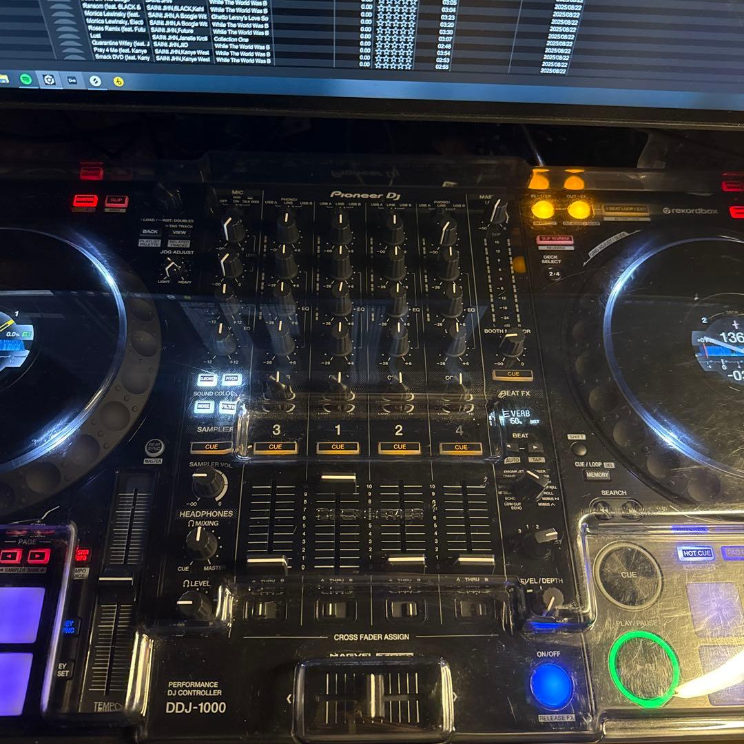 Pioneer DJ DDJ-1000 デッキセーバー付き　電源コード傷あり