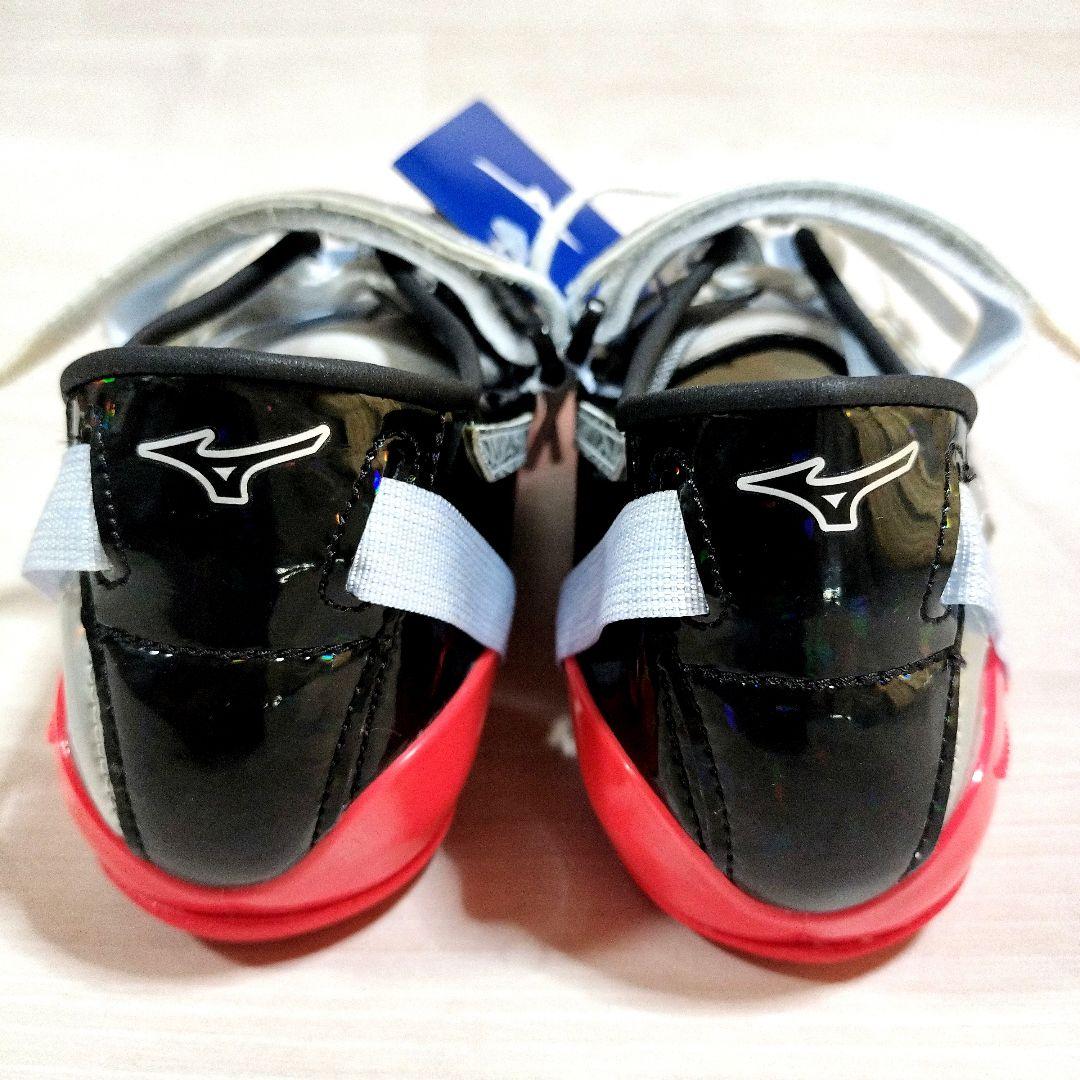 新品 ミズノ クロノインクス9 陸上短距離スパイク 27.5 黒銀 Mizuno