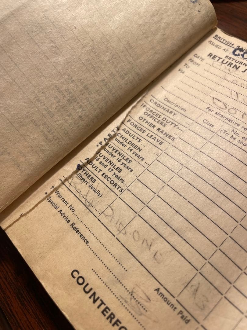 イギリス　鉄道チケット　冊子　レアな鉄道チケット詰め合わせ　ヴィンテージ