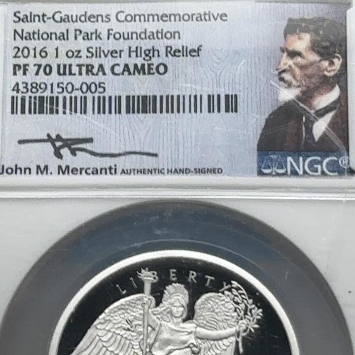 2016 アメリカ 1oz銀貨 PF70 UC セントゴーデンスHR