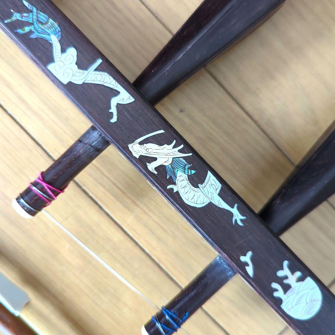 胡涵柔製作 最上級明清老紅木21 螺鈿龍、鳳凰