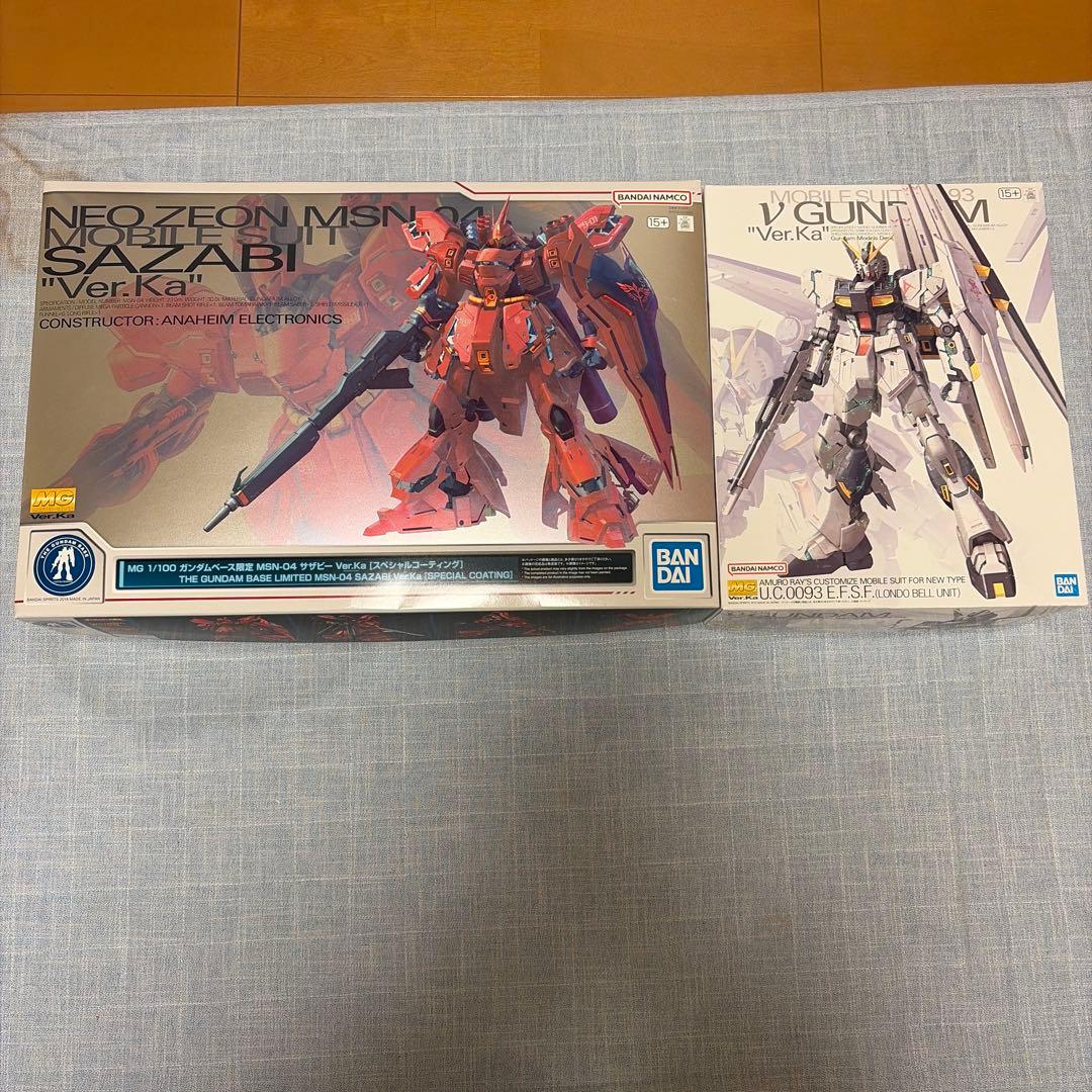 MGサザビー Ver.Kaスペシャルコーティング&Ver.Ka ニューガンダム