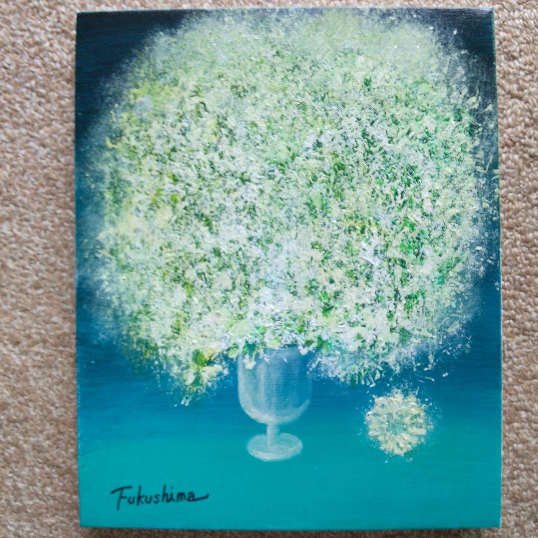 織姫010「星屑の花（神秘）ラメ入り」F3号 未使用額縁入り（匿名配送）