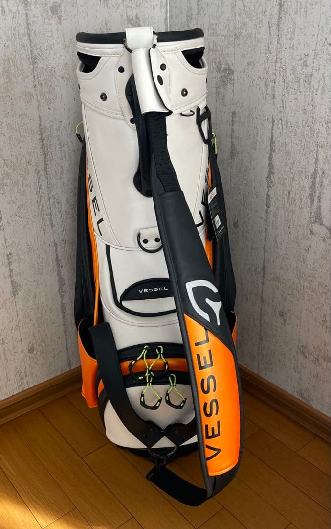 Vessel キャディバッグ ブラック・オレンジ