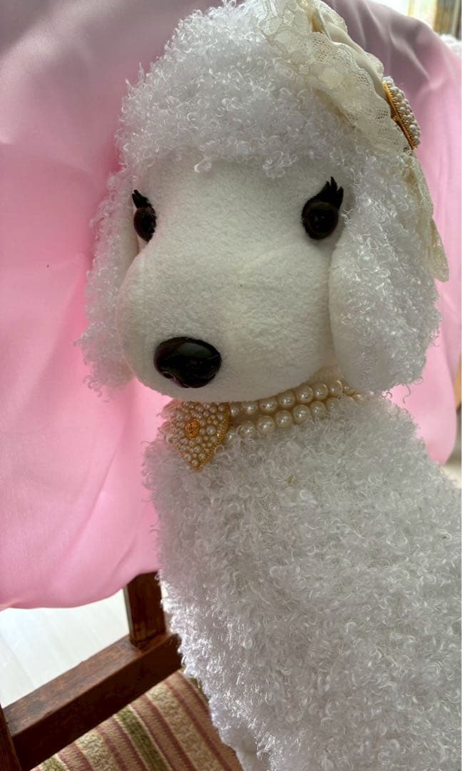 セール★ジーザスディアマンテ ノベルティプードル 使用可能ネックレス付きホワイト