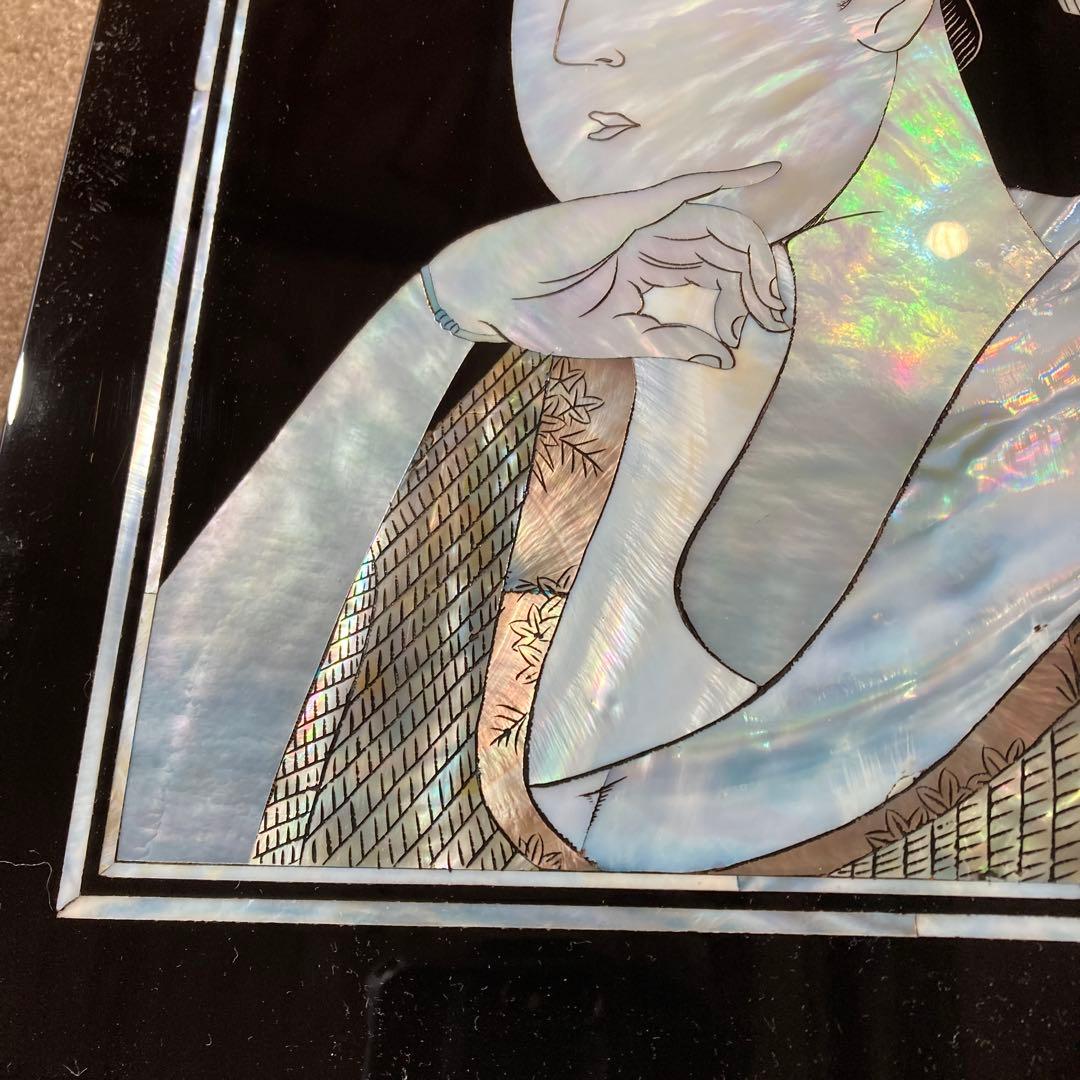 希少 螺鈿 喜多川歌麿 美人画 浮世絵 古画 アンティーク