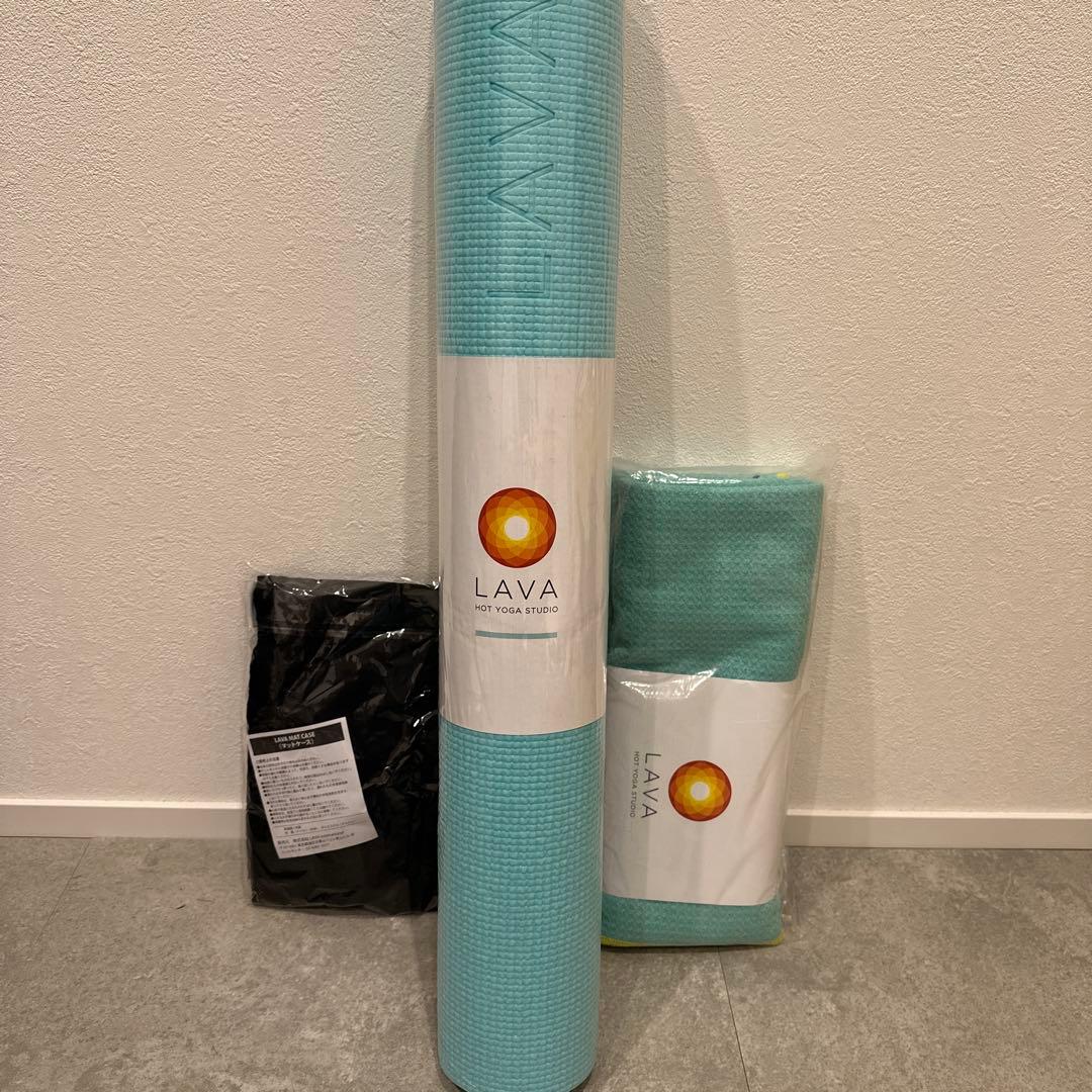 【3点セット】LAVA ヨガマット&ラグ&マットケース ミントグリーン