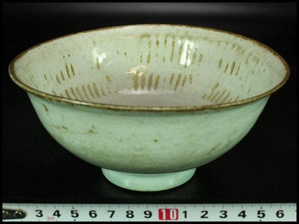 中国美術 青白磁 影青 碗 φ16.5cm 宋(K-XA723)