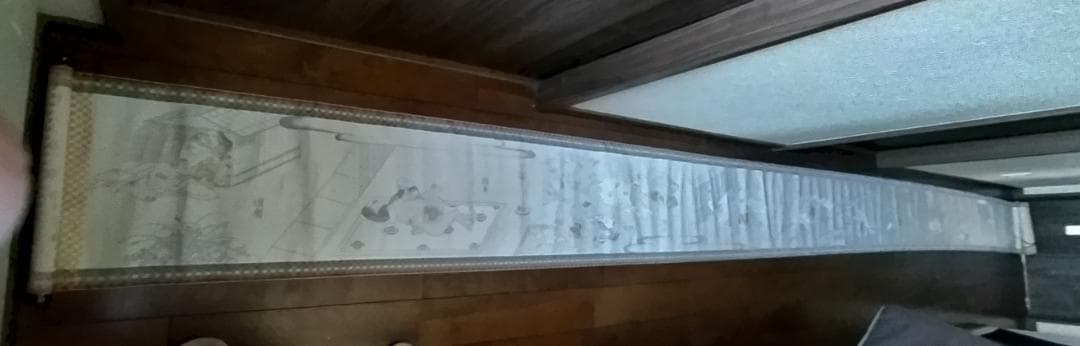 春画。絹織物絵巻　恋の十二景