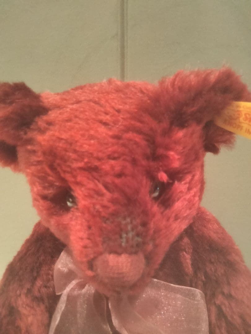 Steiffシュタイフクラッシック テディベアボルドー　ドイツ製新品同等