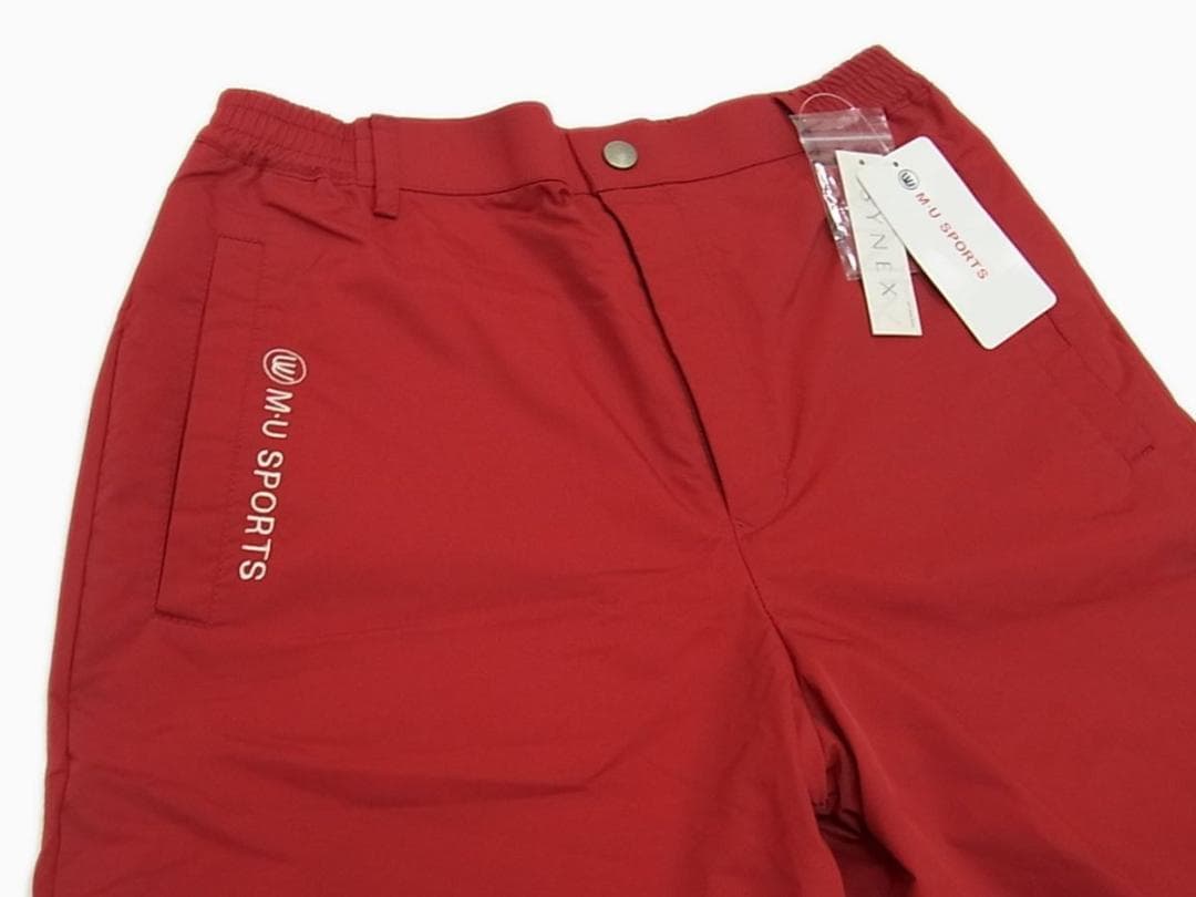 新品　M.U SPORTS　ミエコウエサコ　ロゴ 刺繍 パンツ　42　L　ゴルフ