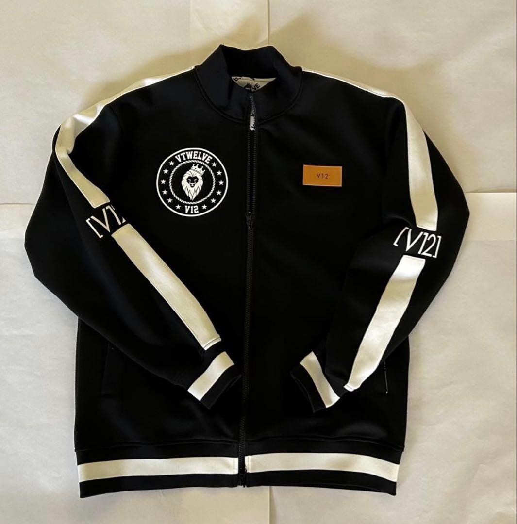 V12 ブラック ジップアップジャケット　Lサイズ
