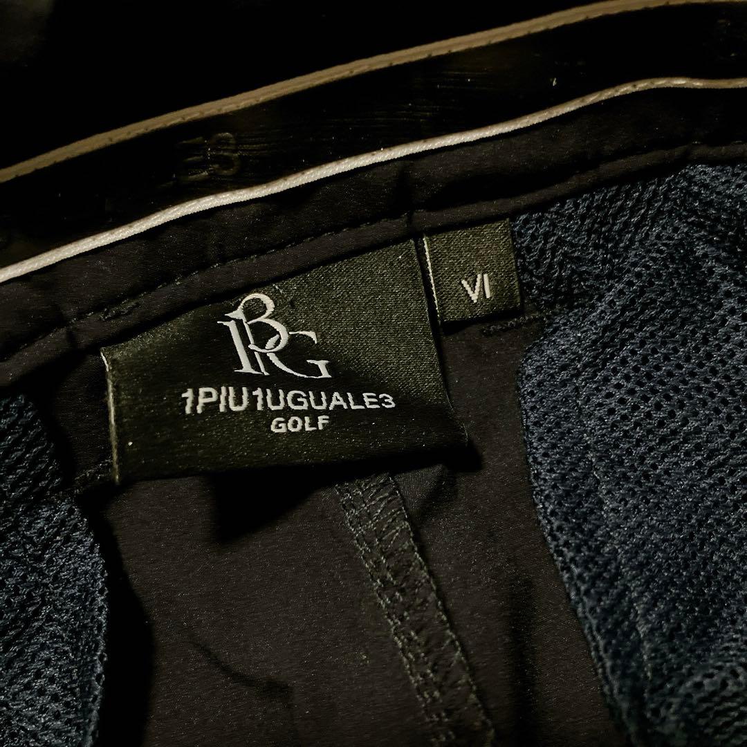 美品　1PIU1UGUALE3 GOLF タックパンツXL ダークネイビー