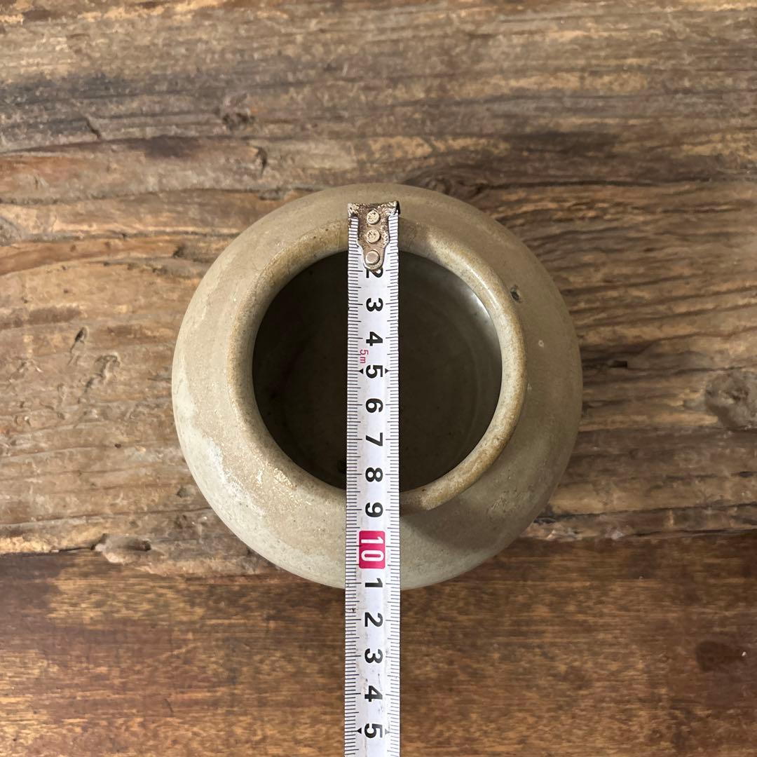 李朝壷　丸壷　白磁　塩笥壺　韓国骨董品.スッカラ.アンティーク.古民芸.立原正秋