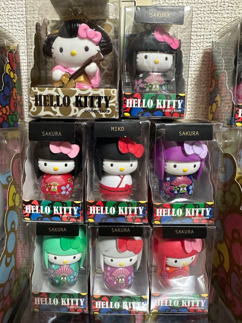 [レア] ハローキティ　こけし　コレクション　フルセット　キーホルダー　限定版