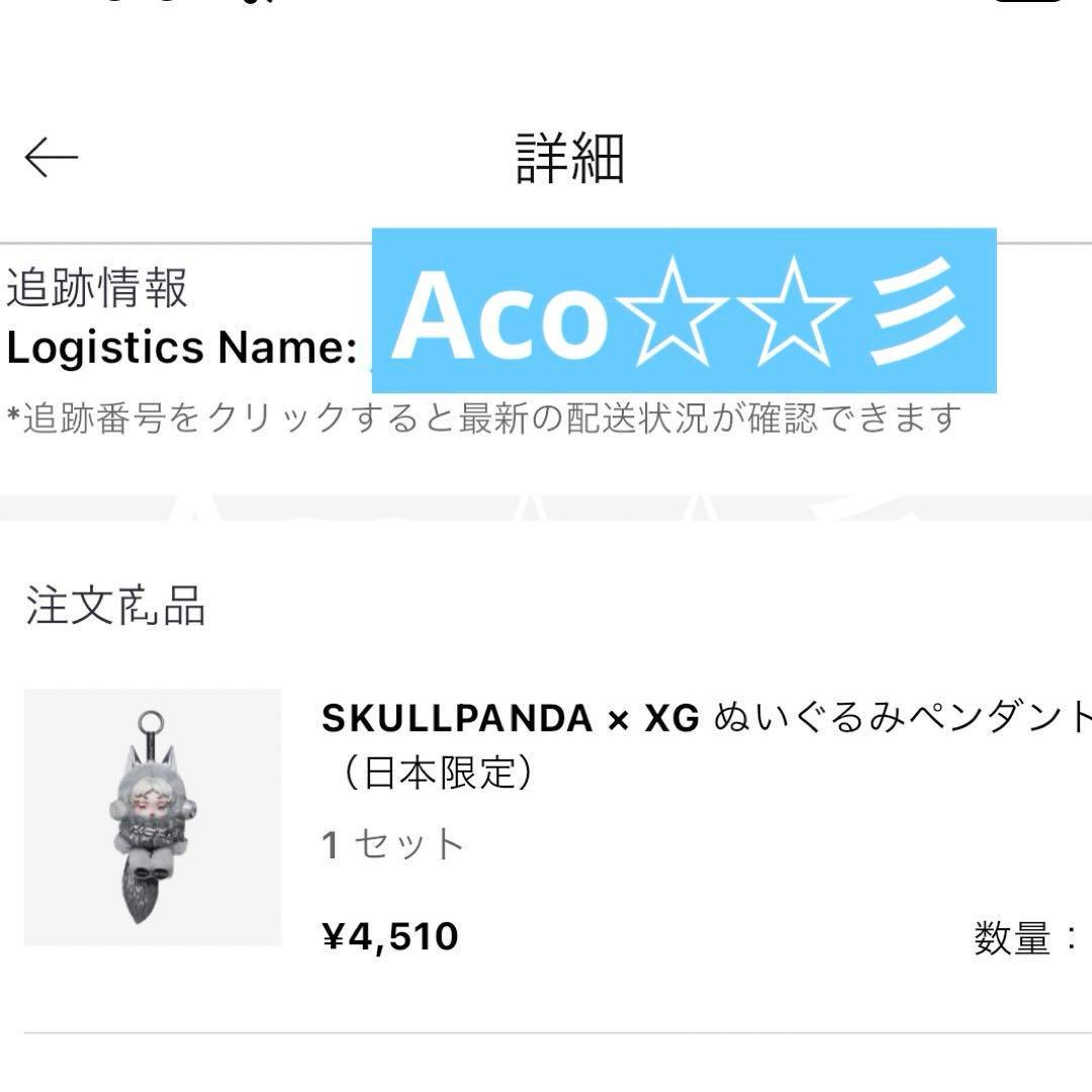 SKULLPANDA XG ぬいぐるみペンダント　（日本限定）　スカルパンダ