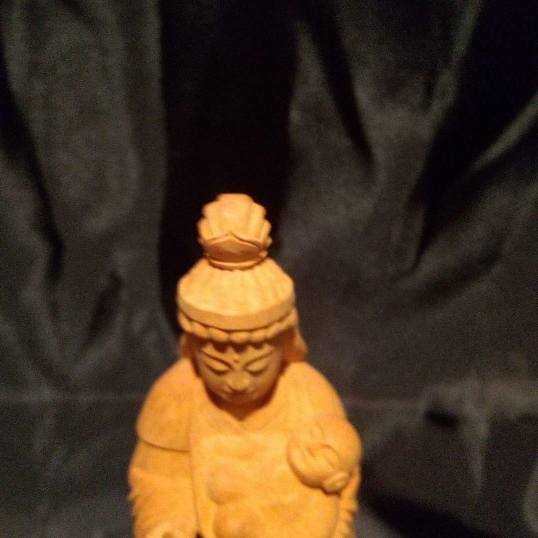 128000円■高級柘植仏像■A3 大黒天 大日如来 鬼子母神 弥勒菩薩 立像