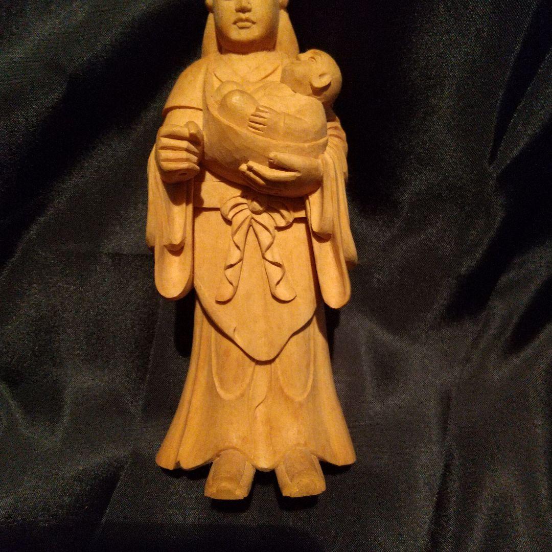 128000円■高級柘植仏像■A3 大黒天 大日如来 鬼子母神 弥勒菩薩 立像