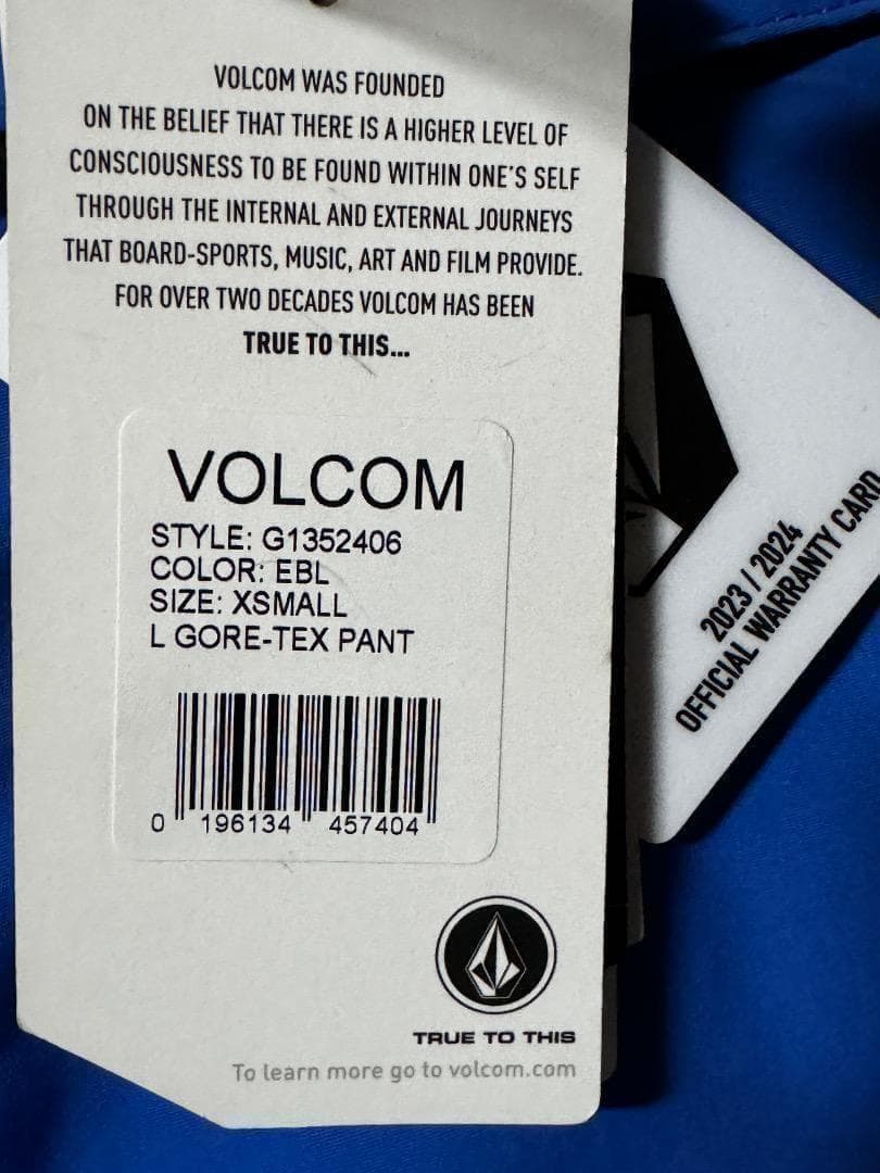 ボルコム スノーボード ウェアパンツ G1352406 ゴアテックス XS 青