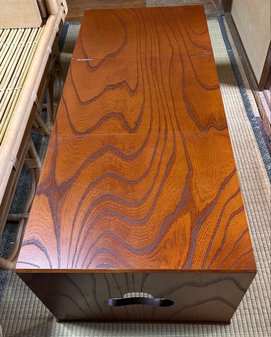 折りたたみ文机　高級　けやき　日本製