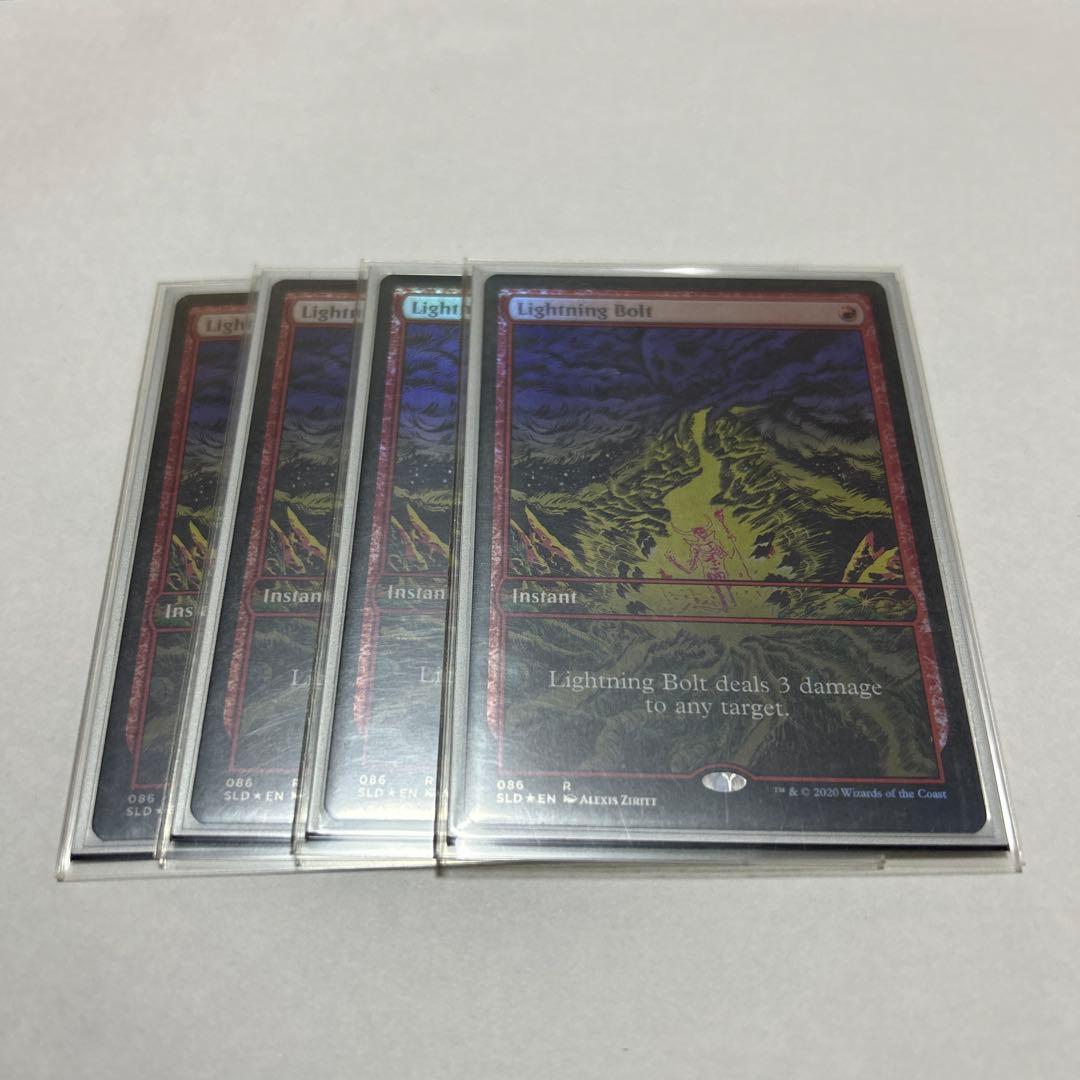 MTG 4枚セット　稲妻　SLD foil