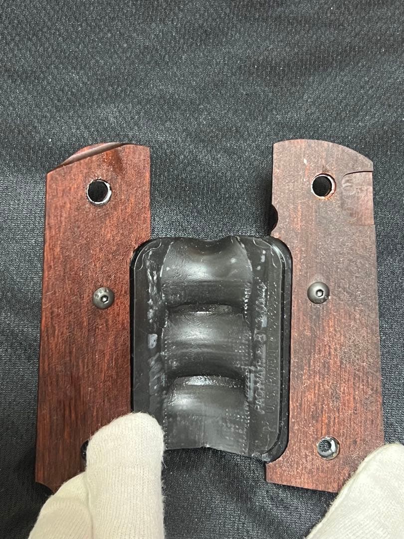 中古◆パックマイヤー　ウッド &ラバーグリップ M1911 コルトガバメント系