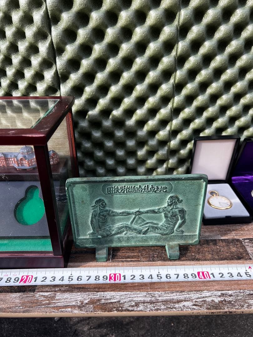 鉄道模型JR東日本 退職記念品 東京駅模型 懐中時計 ガラスケース付　非売品