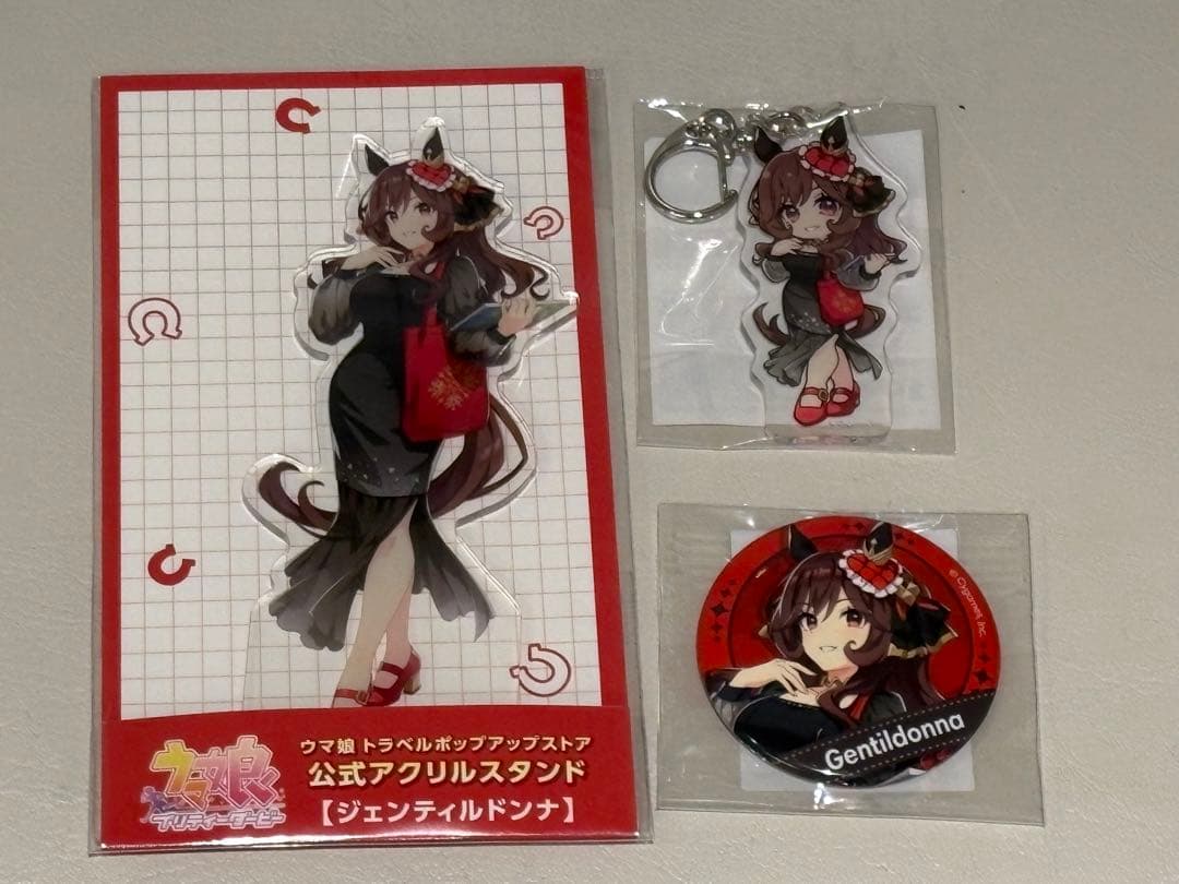 ジェンティルドンナ 缶バッジ アクリルスタンド アクキー トラベルポップアップ