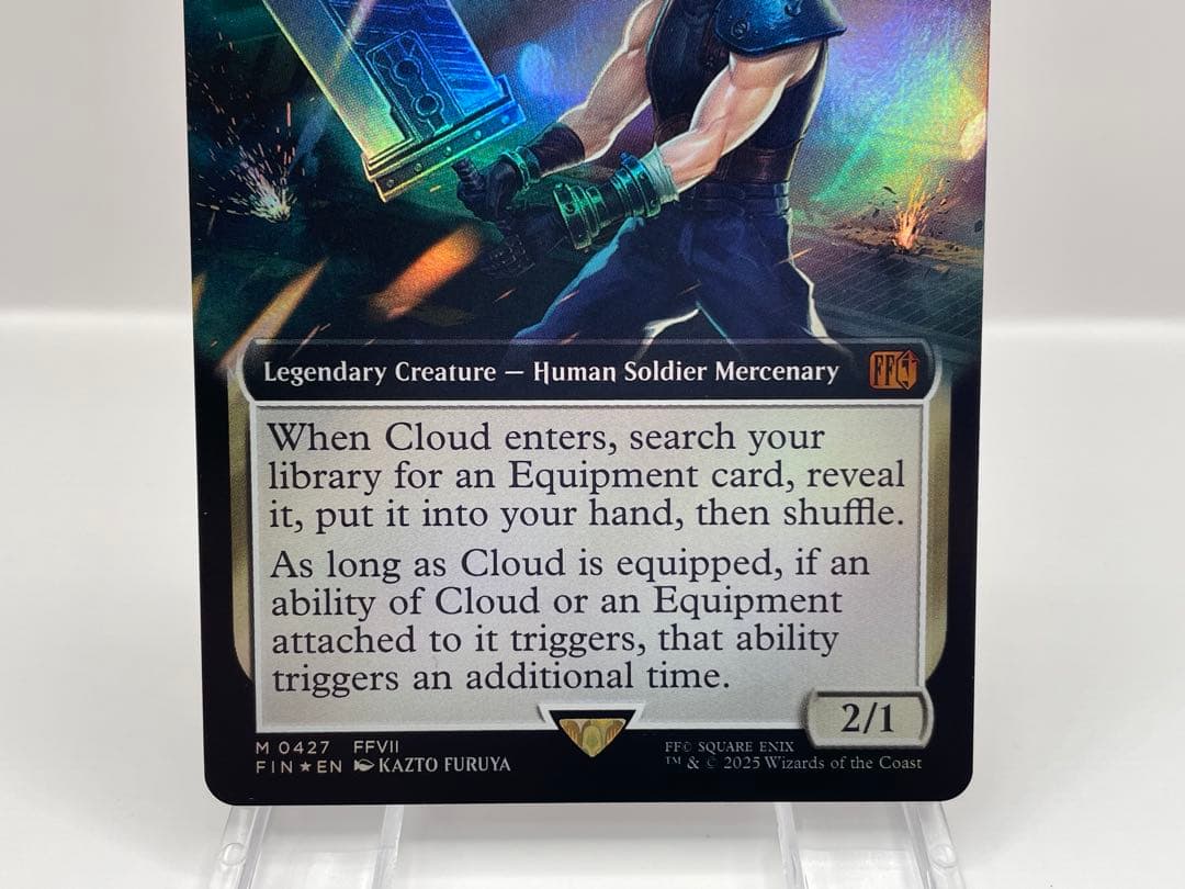 バンドル限定 mtg ミッドガルの傭兵、クラウド 英語 拡張FOIL FF