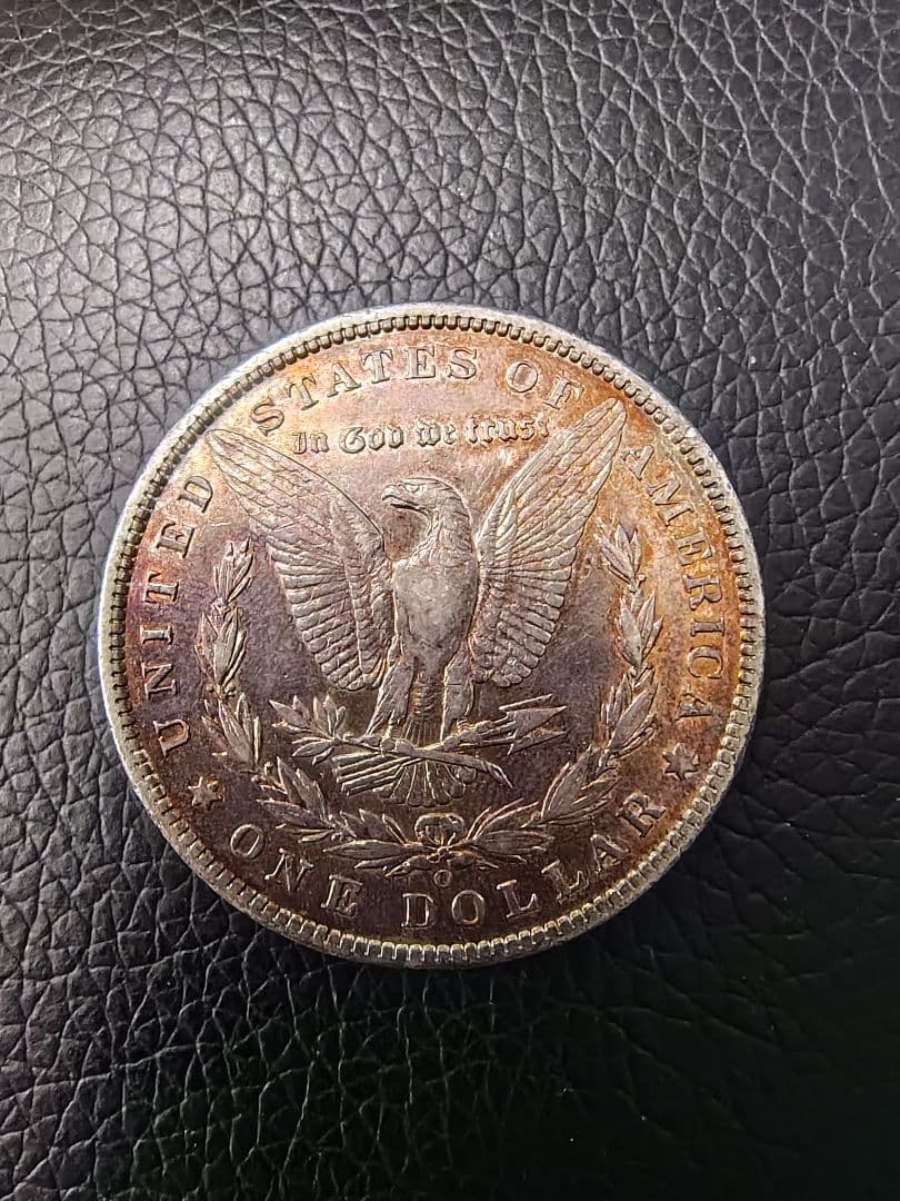 【激レアO刻印】1890-O モルガン・ダラー 銀貨 レインボートーン