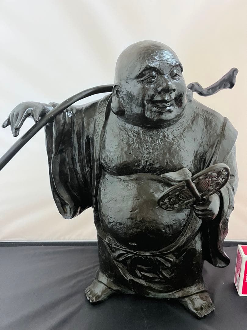 般若　純一郎　布袋尊 七福神　仏像 銅製　銅製　彫刻　置物　金運　縁起物　骨董