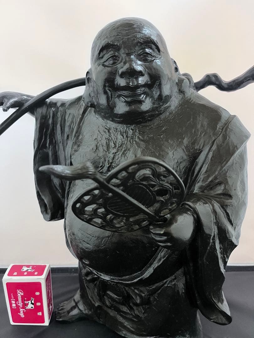 般若　純一郎　布袋尊 七福神　仏像 銅製　銅製　彫刻　置物　金運　縁起物　骨董