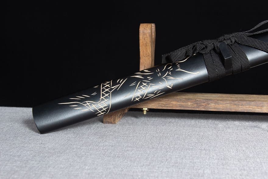 刻龍唐刀3点セット 武具　刀装具　日本刀　模造刀   居合刀