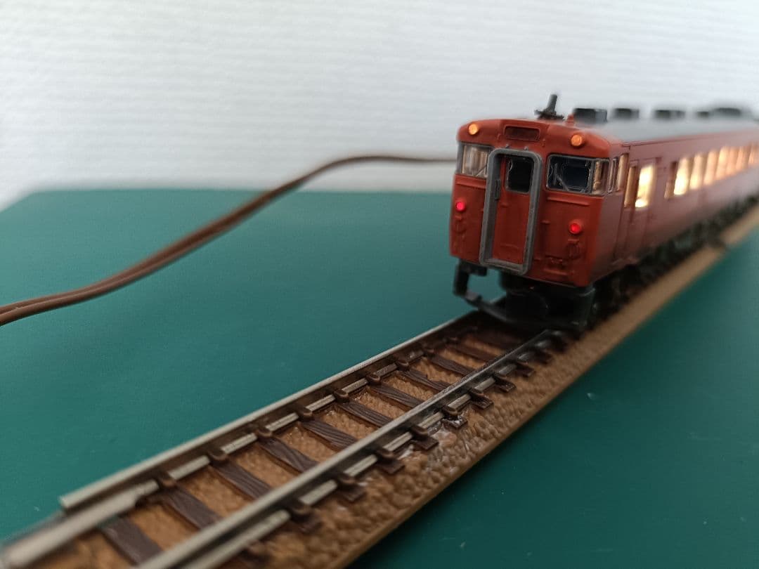 待避線レイアウト キハ40M車 パワーユニット 電動ポイント 駅舎付　フルセット