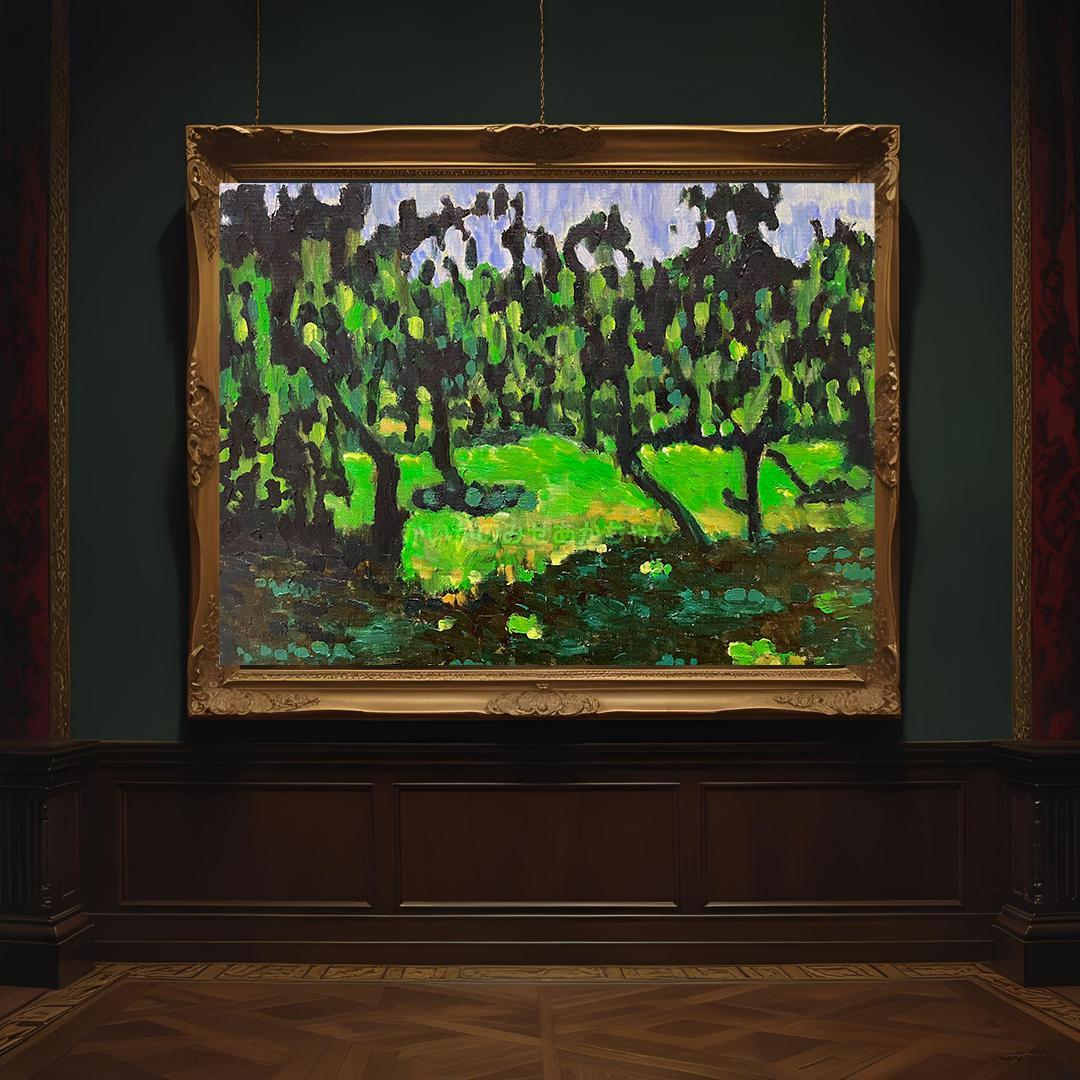 32×41㎝「果樹園3」油彩・原画・F6