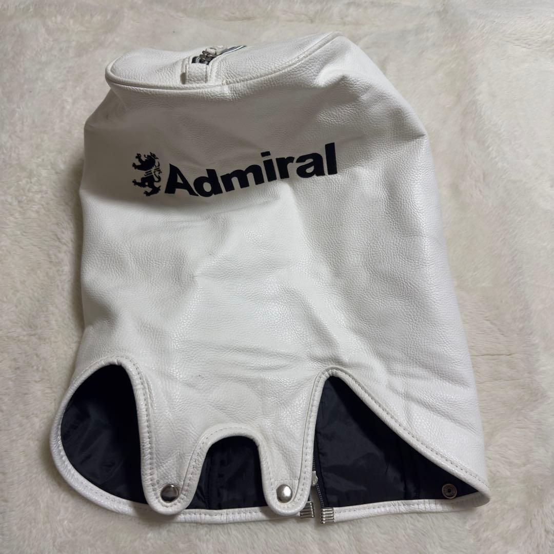 美品Admiral ゴルフ　キャリバッグ　ホワイト　カバーあり合皮