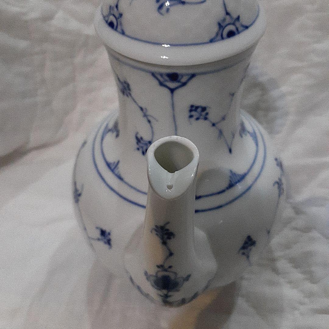 ビングオーグレンダール　コーヒーポット　ブルーフルーテッド